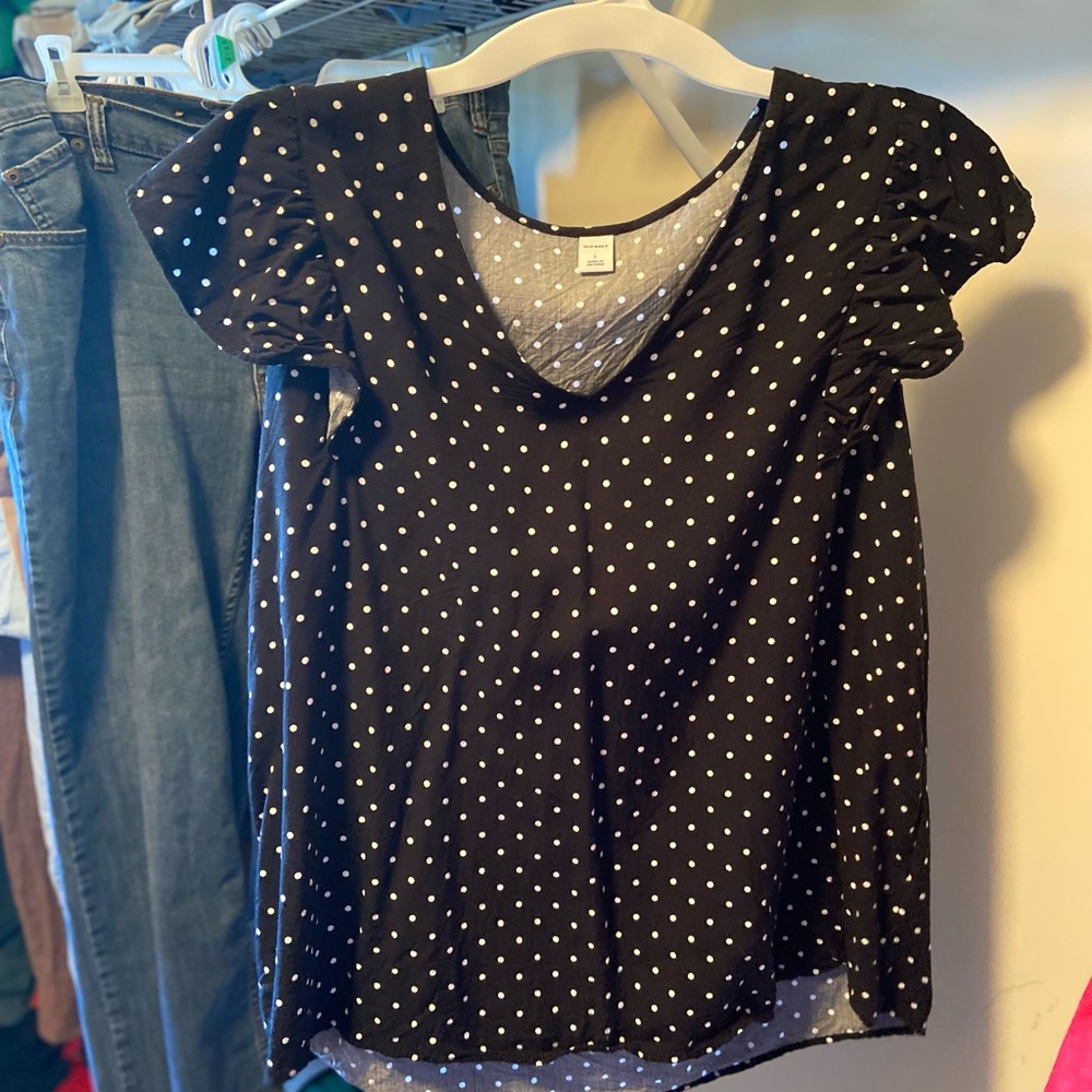 Black Polka Dot Blouse